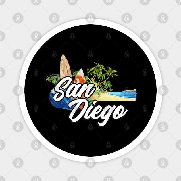 San Diego surf. San Diego trip Magnet by SerenityByAlex